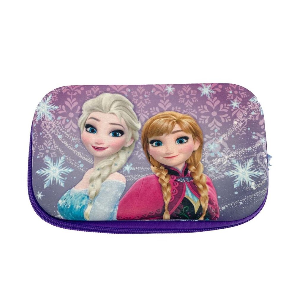 Disney Frozen Pencil Case | Molded | Hardshell | Zipper Closure | Elsa & Anna